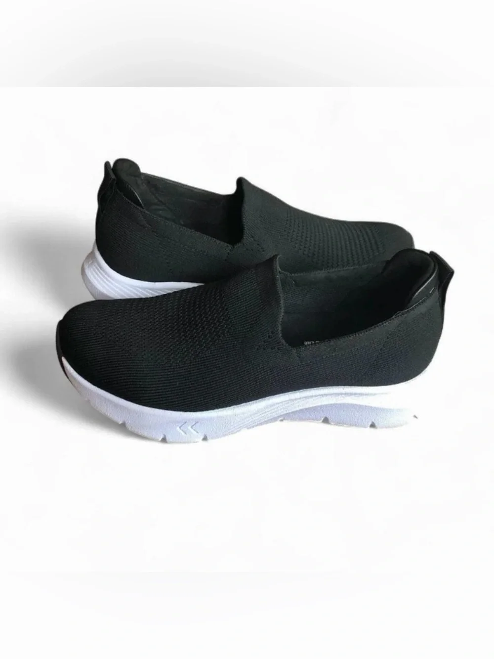 Alegría Slip-On Knit Walking Shoes for Women - Black 7.5 - 8